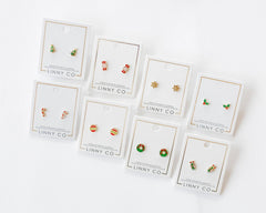 Screwback Stud Earrings - Peppermint Twist