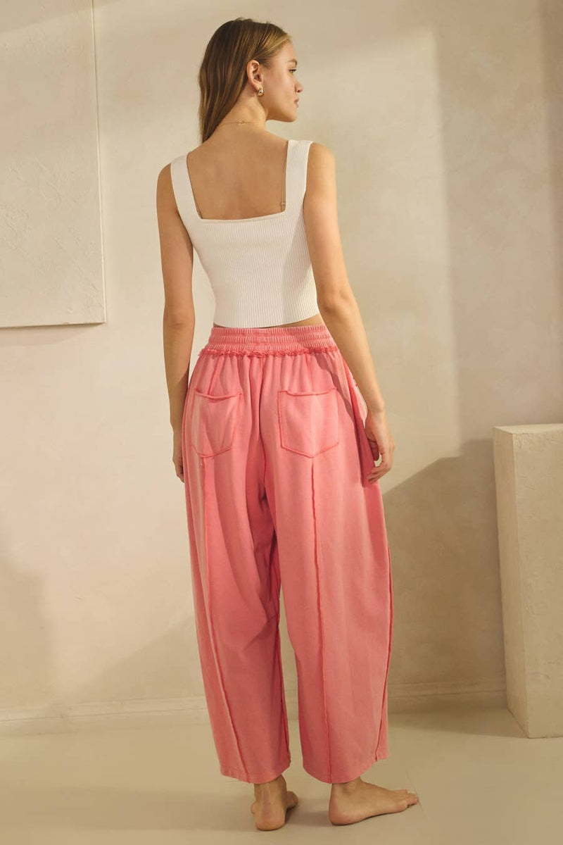 Washed French Terry Pants: washed Coral