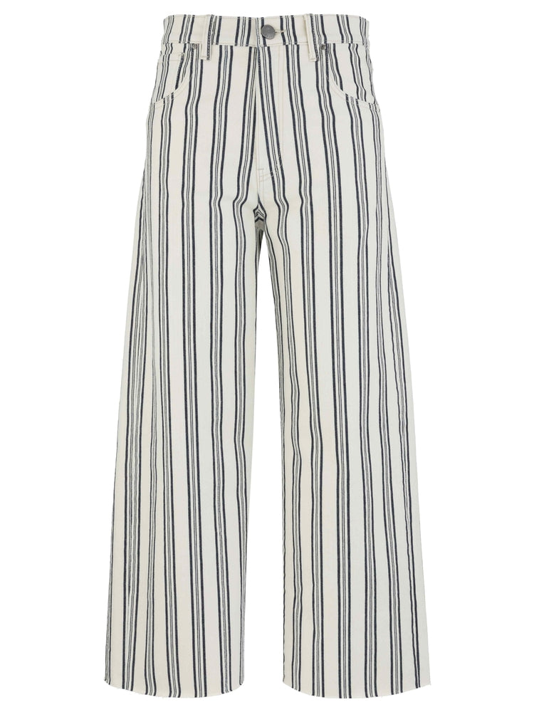 Gwen HR wide leg navy striped jeans