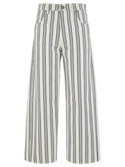 Gwen HR wide leg navy striped jeans