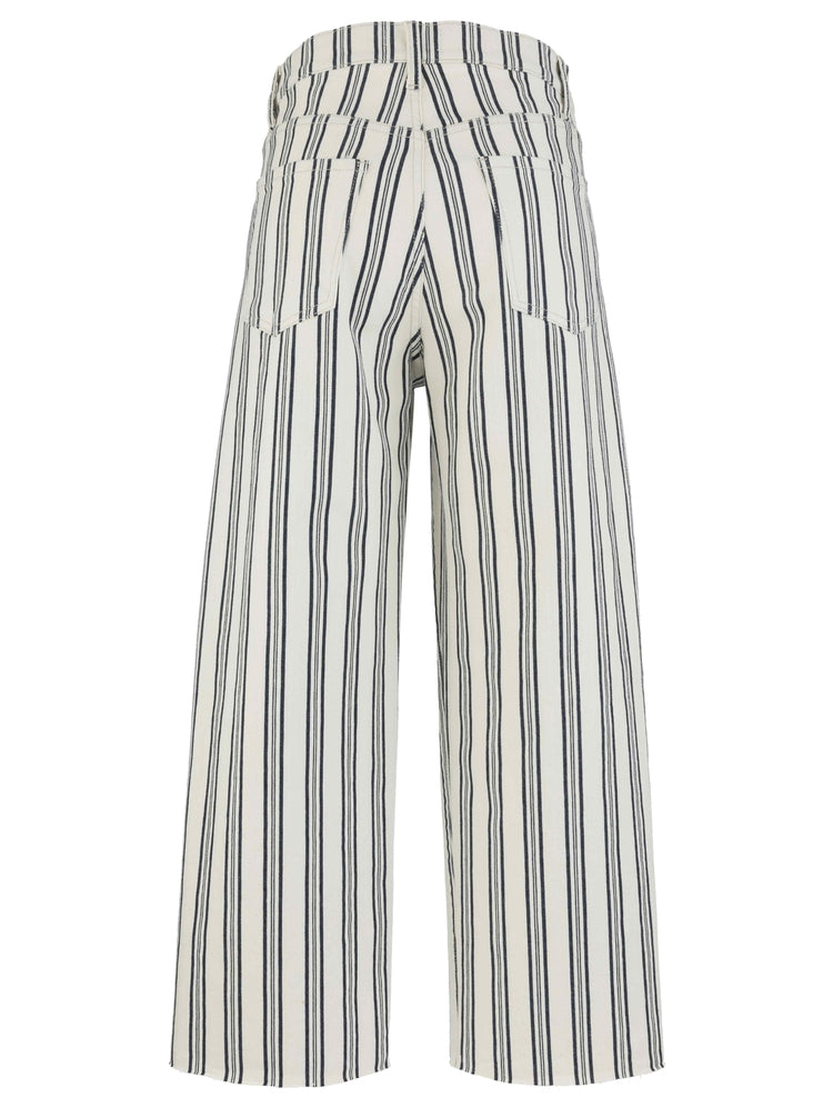 Gwen HR wide leg navy striped jeans