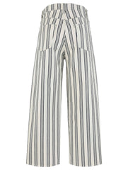 Gwen HR wide leg navy striped jeans