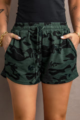 COTTON CAMO DRAWSTRING SHORT