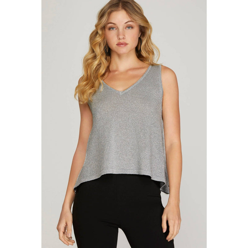 LUREX SWEATER TANK TOP