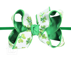 1/4" PANTHOSE HEADBAND W/ LUCKY BOW