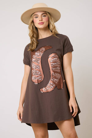 'Take Me Away' Boots Mini Dress