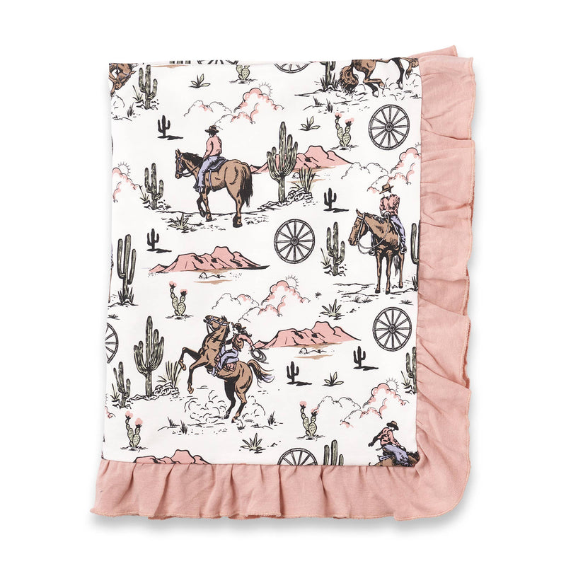 Baby Girl's On The Range Bamboo Blanket