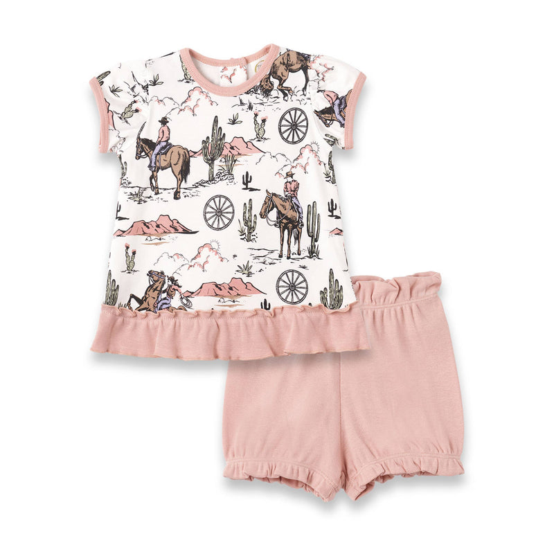 Baby Girl's On The Range Bamboo Set: 3-6M