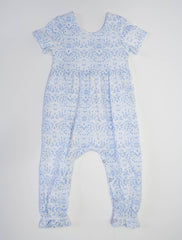 Rosie Romper in Blue Bunnies
