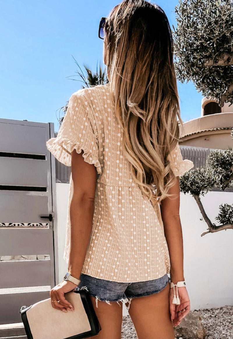 Embroidered Baby Doll Top