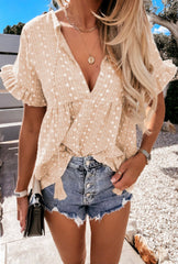 Embroidered Baby Doll Top